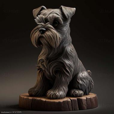 3D model Zwergschnauzer dog (STL)